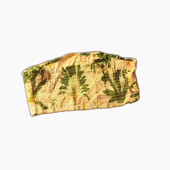 Nasty Gal crinkle palm tree Bandeau tube top nwt - Picture 4 of 4